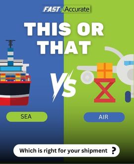 Sea freight vs air freight. Which is right for your shipment?